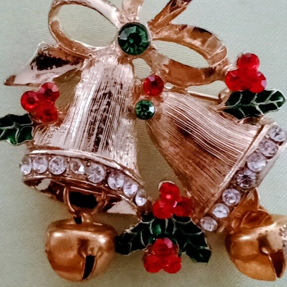 Christmas Bells Brooch - Picture 5 of 5